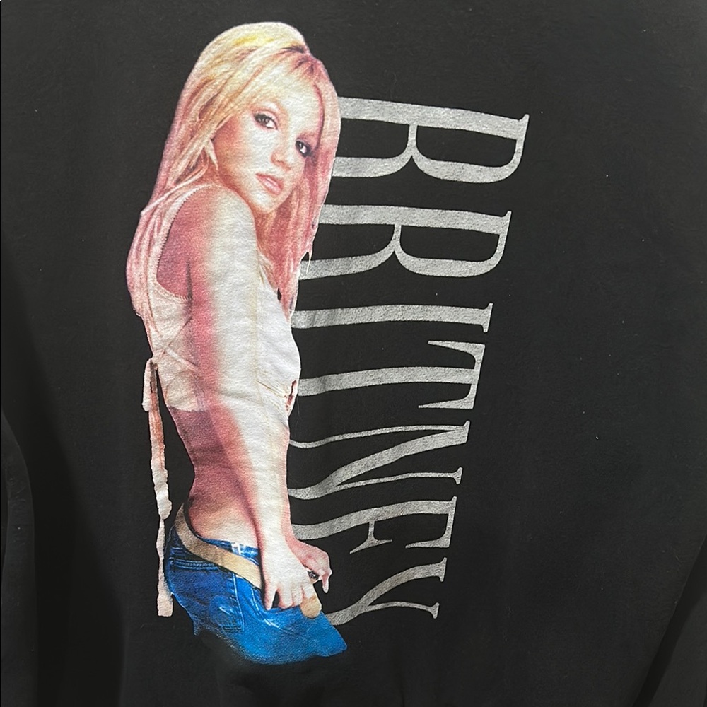 🌙Britney Spears Black Graphic Sweatshirt size M GUC.. - Picture 3 of 6
